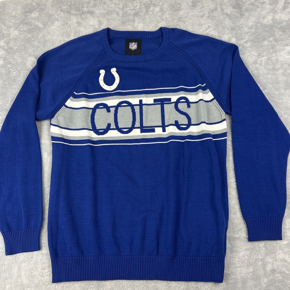 Indianapolis Colts Sweater Mens XL Blue Pullover NFL‎ Football 100% Cotton